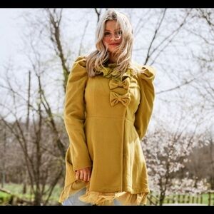 LAST ☝️ The ESTELLA Tulle Trim Swing Coat